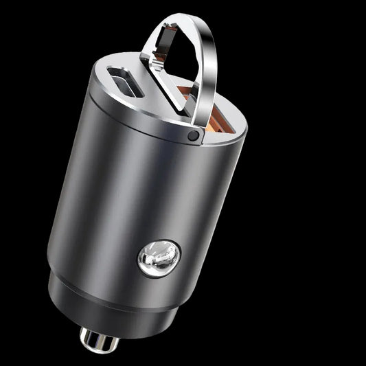 Dual-Port Fast Car Charger | PD 3.0 + QC 3.0 | 30W Output | Ultra-Compact Design
